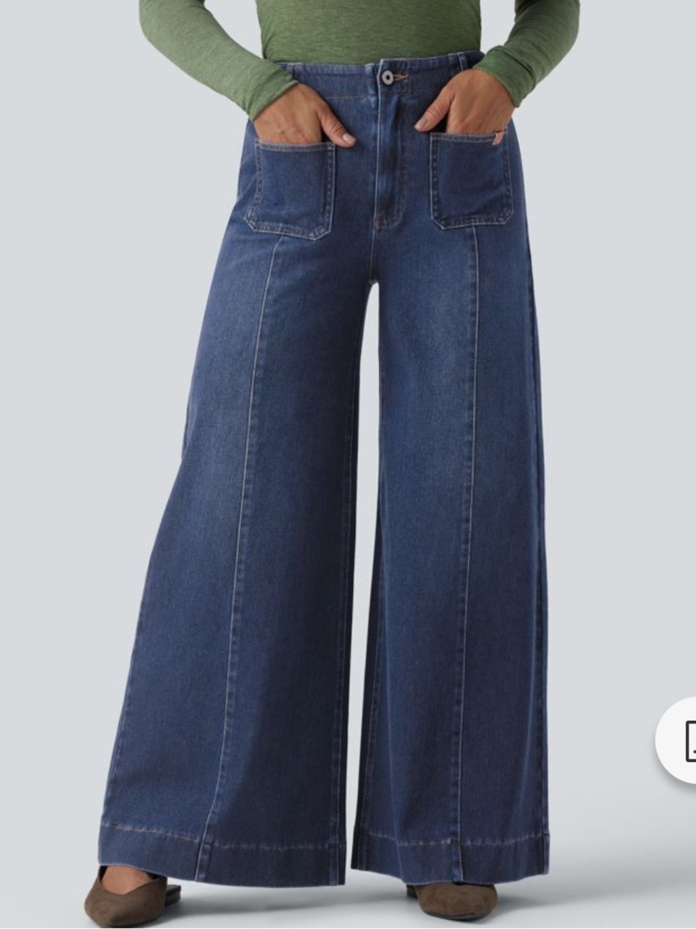 Halara Flex High Waisted Pockets
Washed Casual Wide Leg Jeans